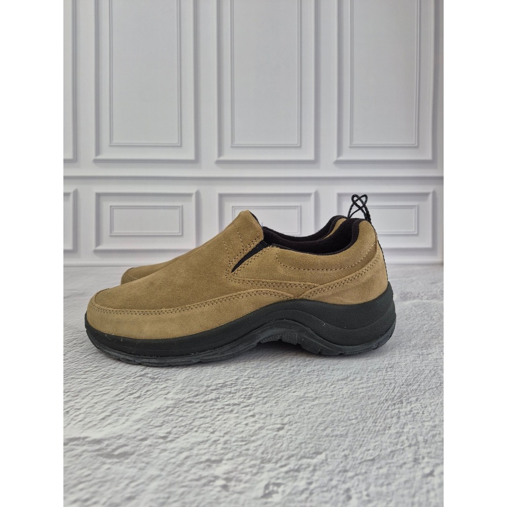 LL Bean Comfort Moc Suede Slip-On Shoes Tan Comfort‎ Womens Size 7